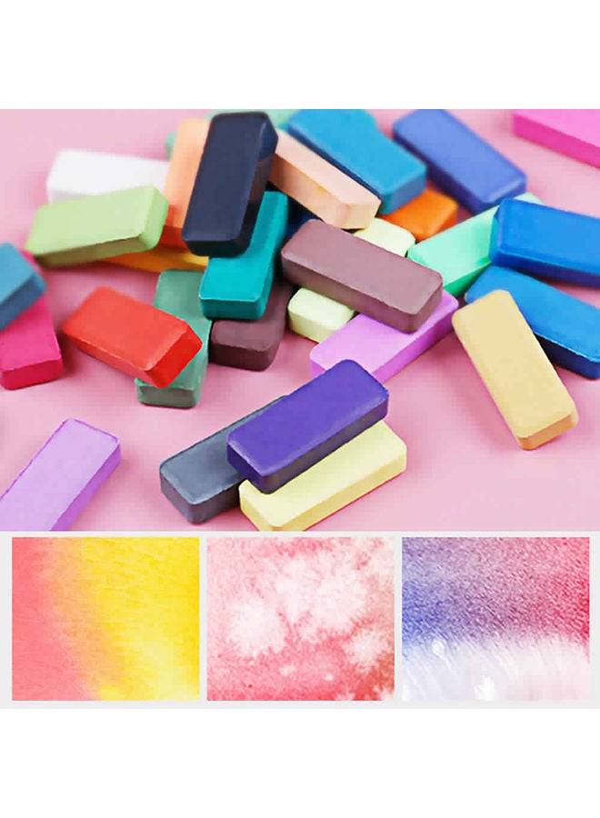 36 Colors Solid Watercolors Paints Set Pigment Drawing Painting With Water Brush Paintbrush Pencil Sponge Watercolor Paper For Artists Beginners Students Adults Black 36 Colors Solid Watercolors Paints Set Pigment Drawing Painting With Water Brush Paintbrush Pencil Sponge Watercolor Paper For Artists Beginners Students Adults Black